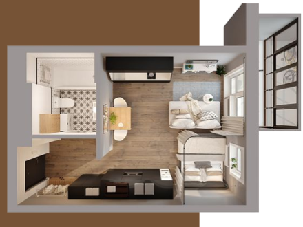 Дизайн-проект студии (до 25 м2)